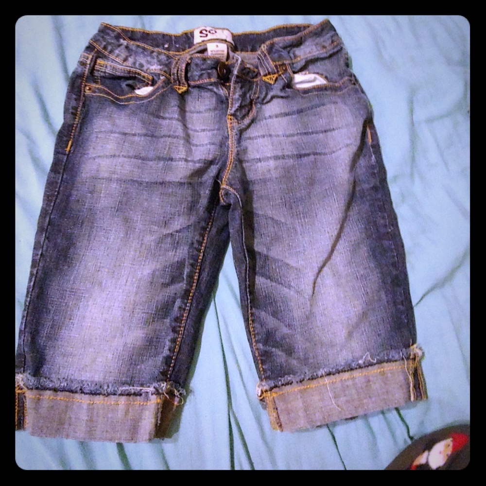 SO brand jean shorts